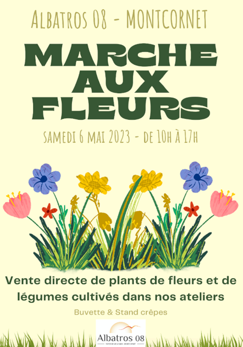 affiche marché aux fleurs 2023 petite